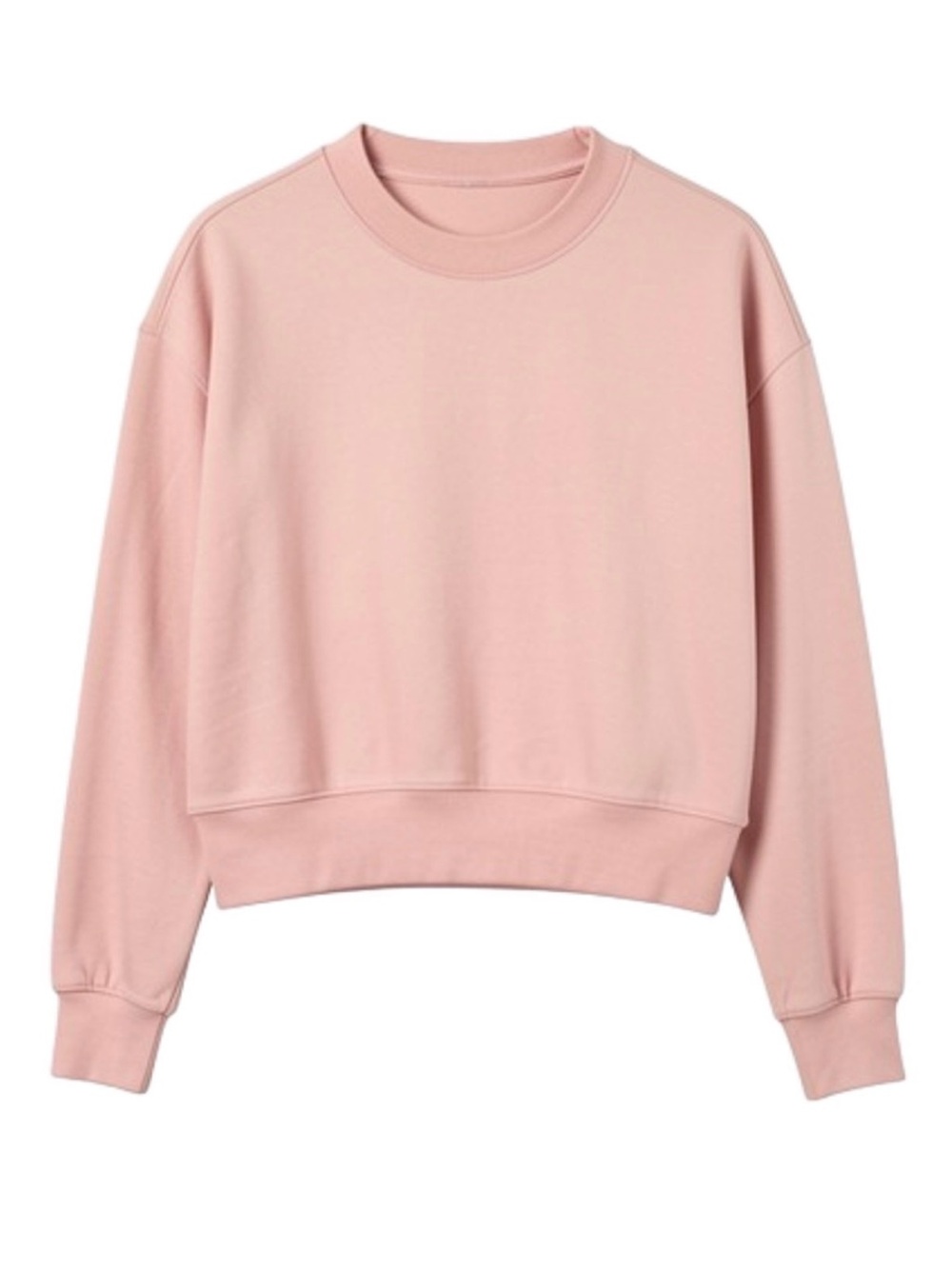 Lululemon Athletica Cropped Baby Pink Crewneck Sweater